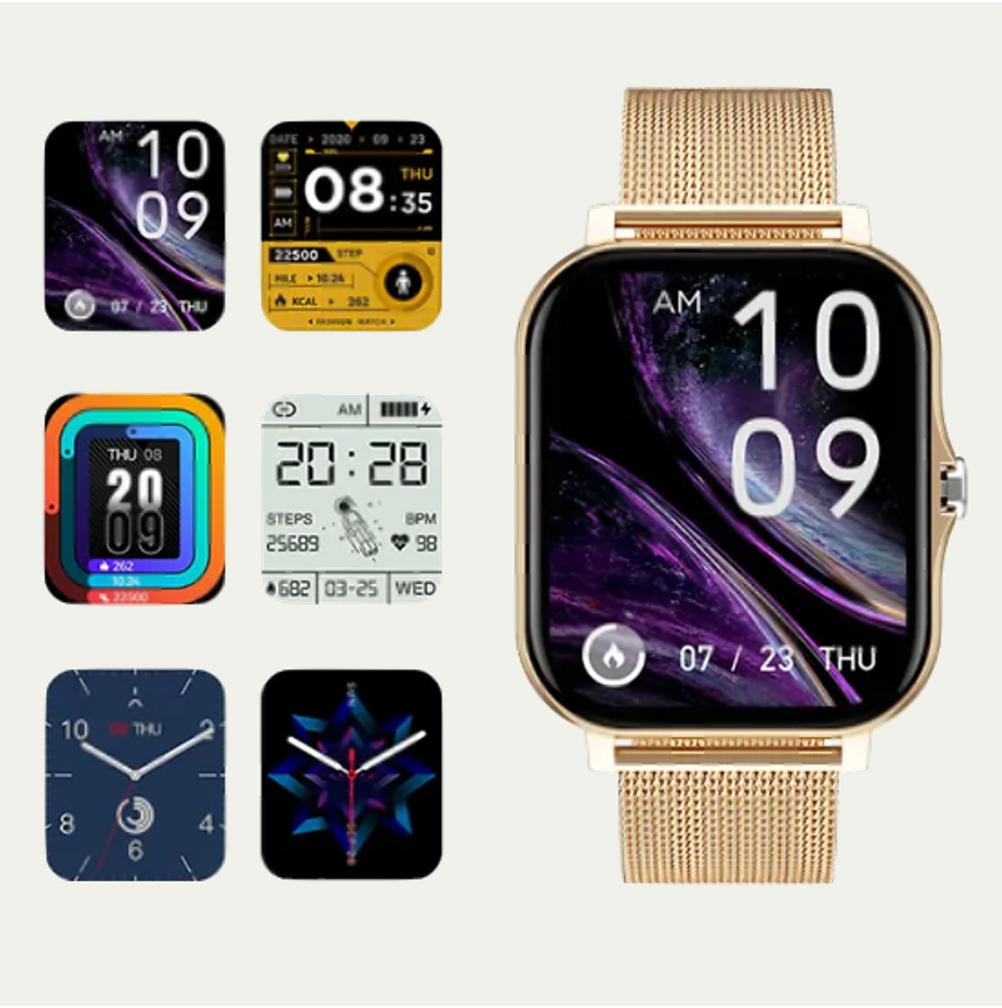 Gold Mesh Smartwatch